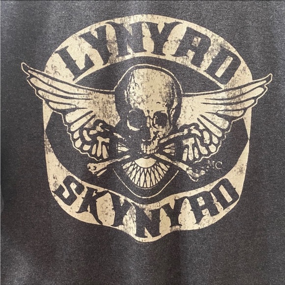 None Other - 🩶 Lynyrd Skynyrd Angel Skull Size XL Men’s Grey T-Shirt